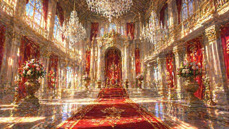 豪華な宮廷ホール
