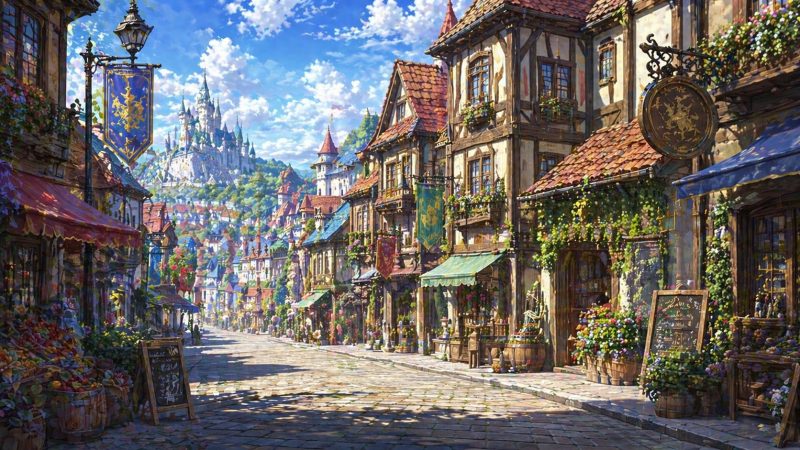 転生した異世界の街並み