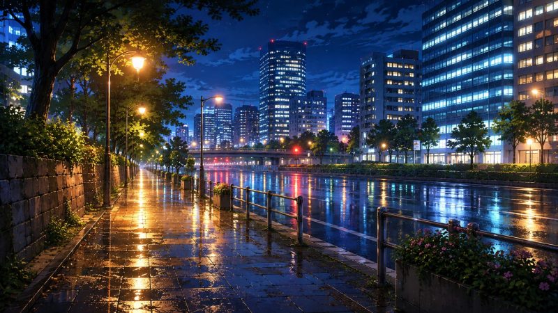 雨上がりの帰り道