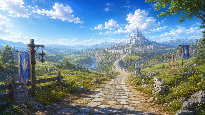 旅立ちの街道
