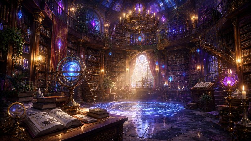 魔法灯る書庫