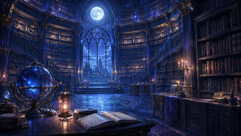 月夜の魔法書庫