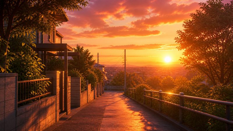 夕焼けの帰り道